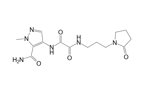 ethanediamide, N~1~-[5-(aminocarbonyl)-1-methyl-1H-pyrazol-4-yl]-N~2~-[3-(2-oxo-1-pyrrolidinyl)propyl]-