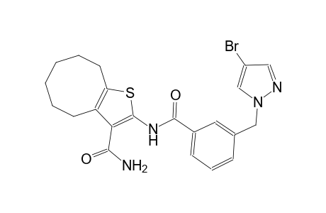 2-({3-[(4-bromo-1H-pyrazol-1-yl)methyl]benzoyl}amino)-4,5,6,7,8,9-hexahydrocycloocta[b]thiophene-3-carboxamide