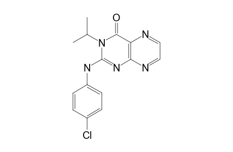 2-(4-CHLOROPHENYL)-AMINO-3-ISOPROPYLPTERIDIN-4(3H)-ONE