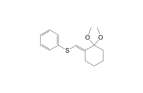 Benzene, [[(2,2-dimethoxycyclohexylidene)methyl]thio]-, (E)-