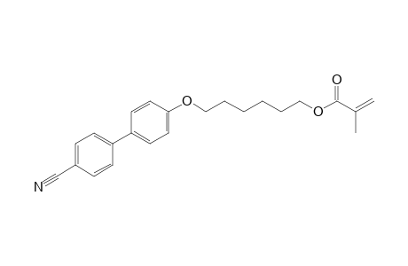 2-Propenoic acid, 2-methyl-, 6-[(4'-cyano[1,1'-biphenyl]-4-yl)oxy]hexyl ester