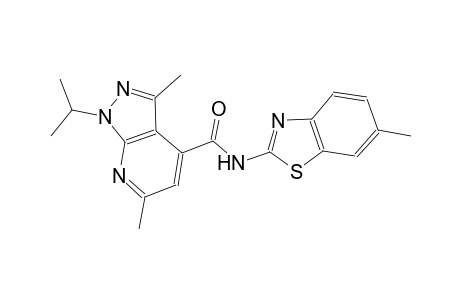 1-isopropyl-3,6-dimethyl-N-(6-methyl-1,3-benzothiazol-2-yl)-1H-pyrazolo[3,4-b]pyridine-4-carboxamide