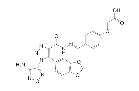 {4-[(E)-({[1-(4-amino-1,2,5-oxadiazol-3-yl)-5-(1,3-benzodioxol-5-yl)-1H-1,2,3-triazol-4-yl]carbonyl}hydrazono)methyl]phenoxy}acetic acid