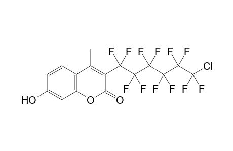 3-(6-Chlorododecafluorohexyl)-7-hydroxy-4-methylcoumarin