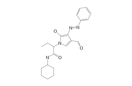(E)-N-CYCLOHEXYL-2-[4-FORMYL-2-HYDROXY-3-(PHENYLDIAZENYL)-1H-PYRROL-1-YL]-BUTANAMIDE