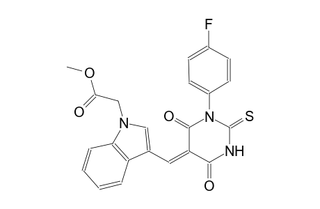 methyl {3-[(Z)-(1-(4-fluorophenyl)-4,6-dioxo-2-thioxotetrahydro-5(2H)-pyrimidinylidene)methyl]-1H-indol-1-yl}acetate