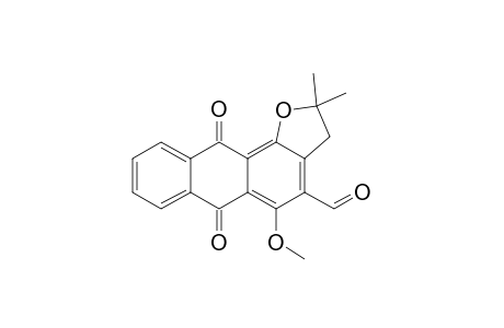 5-METHOXY-2,2-DIMETHYL-6,11-DIOXO-2,3,6,11-TETRAHYDROANTHRA-[1,2-B]-FURAN-4-CARBALDEHYDE