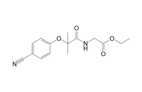 Acetic acid, 2-[2-(4-cyanophenoxy)-2-methyl-1-oxopropylamino]-, ethyl ester
