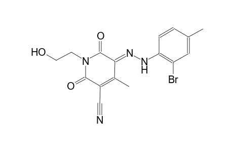 (5E)-5-[(2-bromo-4-methylphenyl)hydrazono]-1-(2-hydroxyethyl)-4-methyl-2,6-dioxo-1,2,5,6-tetrahydro-3-pyridinecarbonitrile