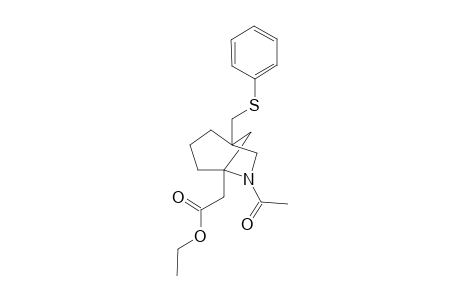 5-[(Ethoxycarbonyl)methyl]-1-[(phenylthio)methyl)-6-acetamido-6-azabicyclo[3.2.1]octane