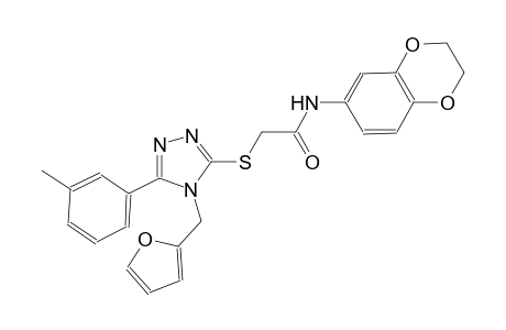 N-(2,3-dihydro-1,4-benzodioxin-6-yl)-2-{[4-(2-furylmethyl)-5-(3-methylphenyl)-4H-1,2,4-triazol-3-yl]sulfanyl}acetamide