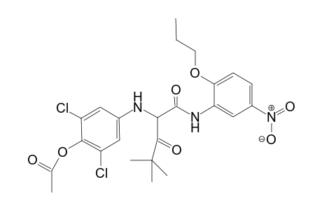 Pentanamide, 2-[[4-(acetyloxy)-3,5-dichlorophenyl]amino]-4,4-dimethyl-N-(5-nitro-2-propoxyphenyl)-3-oxo-
