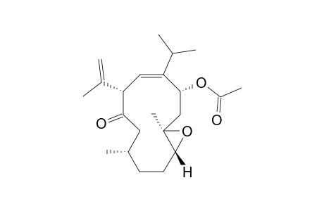 7(R*)-Acetoxy-4(R*),5(R*)-epoxy-11-keto-1(S*),10(S*)-cubata-8(Z),18(20)-iene