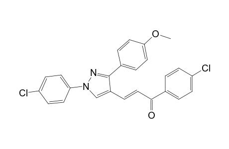 (E)-1-(4-chlorophenyl)-3-(1-(4-chlorophenyl)-3-(4-methoxyphenyl)-1H-pyrazol-4-yl)prop-2-en-1-one