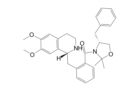 6,7-Dimethoxy-1(R)-[2-(4(R)-benzyl-2,2-dimethyl[1,3]-oxazolidin-3-ylcarbonyl)benzyl]-1,2,3,4-tetrahydroisoquinoline