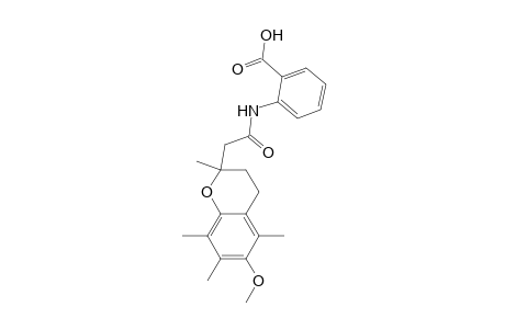 2-(N-(2-carboxyphenyl)acetamide-1-xy)-3,4-dihydro-6-methoxy-2,5,7,8-tetramethyl-2h-1-benzopyran