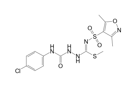 3-[(p-chlorophenyl)carbamoyl]-N-[(3,5-dimethyl-4-isoxazolyl)sulfonyl]thiocarbazimidic acid, methyl ester