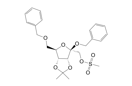 Benzyl 6-O-benzyl-3,4-isopropylidene-1-O-mesyl-.beta.,D-psicofuranoside