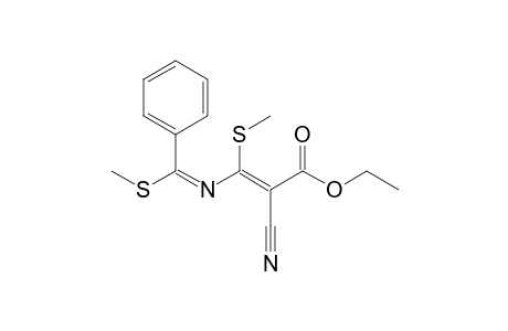 Ethyl 2-Cyano-3-methylsulfanyl-3-(methylsulfanylphenylmethyleneamino)acrylate