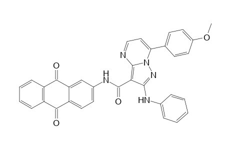 7-(4-Methoxyphenyl)-2-phenylaminopyrazolo[1,5-a]pyrimidine-3-carboxylic acid (9,10-dioxo-9,10-dihydro-anthracen-2-yl)-amide