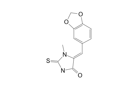 (5Z)-5-(1,3-BENZODIOXOL-5-YLMETHYLENE)-1-METHYL-2-THIOXOIMIDAZOLIDIN-4-ONE