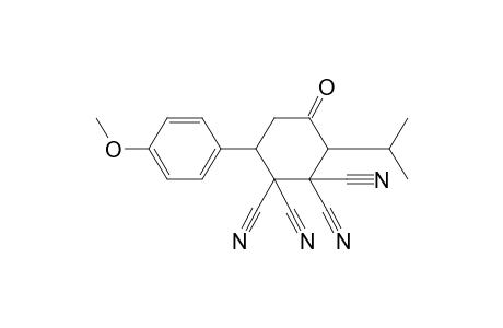 Cyclohexane-1,1,2,2-tetracarbonitrile, 6-isopropyl-3-(4-methoxyphenyl)-5-oxo-