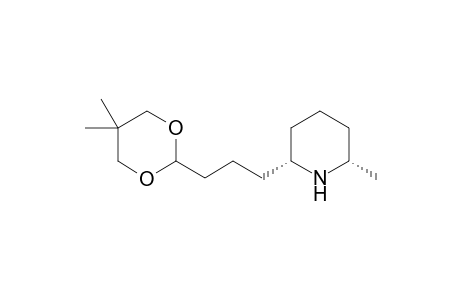 cis-6-methylpiperidine-2-butanal 2,2-dimethylpropylene acetal
