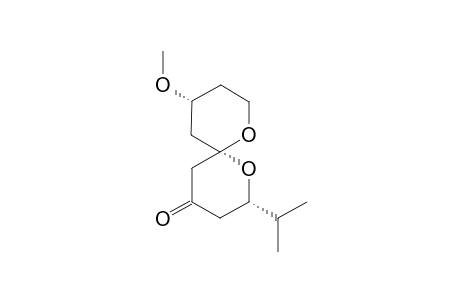 (2R,6S,10R)-10-Methoxy-2-(1-(methyl)ethyl)-1,7-dioxaspiro[5.5]undecan-4-one