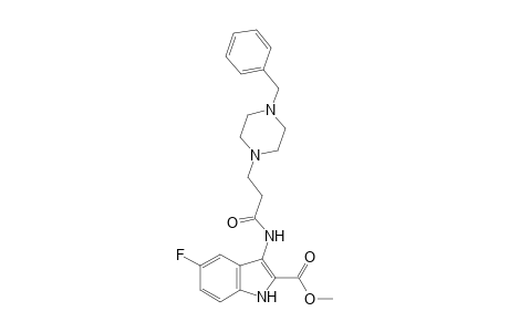3-[3-(4-benzylpiperazino)propanoylamino]-5-fluoro-1H-indole-2-carboxylic acid methyl ester