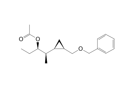 (1R*,2R*)-2-{(1S*,2R*)-[(Benzyloxy)methyl]cyclopropyl}-1-ethylpropyl acetate