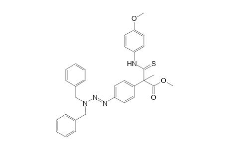 2-(4-(3-Dibenzyl-1-triazenyl)phenyl)-2-(4-methoxyphenylthiocarbamoyl)propionic acid methyl ester