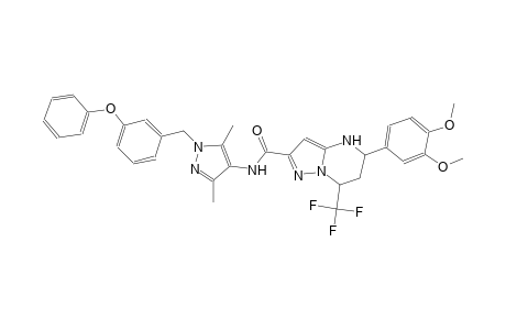 5-(3,4-dimethoxyphenyl)-N-[3,5-dimethyl-1-(3-phenoxybenzyl)-1H-pyrazol-4-yl]-7-(trifluoromethyl)-4,5,6,7-tetrahydropyrazolo[1,5-a]pyrimidine-2-carboxamide