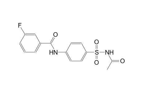 N-{4-[(acetylamino)sulfonyl]phenyl}-3-fluorobenzamide