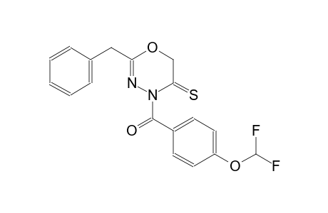 2-benzyl-4-[4-(difluoromethoxy)benzoyl]-4H-1,3,4-oxadiazine-5(6H)-thione
