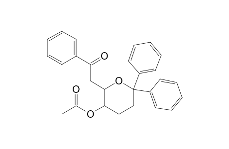 2-(2-Oxo-2-phenylethyl)-6,6-diphenyltetrahydro-2H-3-pyranyl acetate