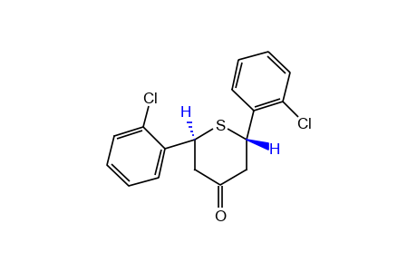 cis-2,6-BIS(o-CHLOROPHENYL)TETRAHYDRO-4H-THIOPYRAN-4-ONE