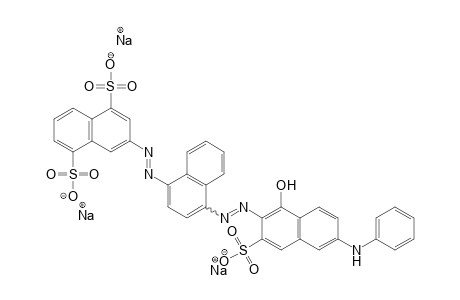 1,5-Naphthalenedisulfonic acid, 3-[[4-[(6-anilino-1-hydroxy-3-sulfo-2-naphthyl)azo]-1-naphthyl]azo]-, trisodium salt