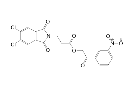2-(4-methyl-3-nitrophenyl)-2-oxoethyl 3-(5,6-dichloro-1,3-dioxo-1,3-dihydro-2H-isoindol-2-yl)propanoate