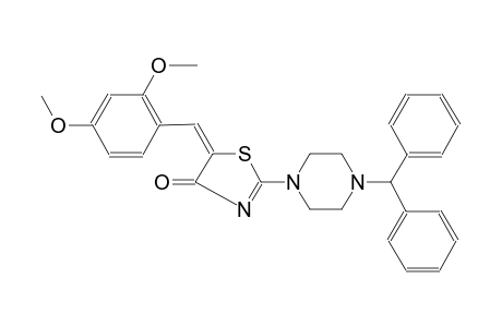 4(5H)-thiazolone, 5-[(2,4-dimethoxyphenyl)methylene]-2-[4-(diphenylmethyl)-1-piperazinyl]-, (5E)-