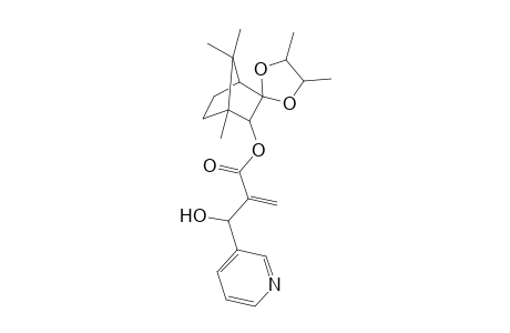 3,3-[2',3'-(Butanedioxy)-2'-bornyl] 3-hydroxy-2-methylene-3-(3"-pyridyl)propanoate