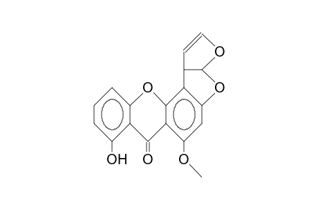 7H-Furo[3',2':4,5]furo[2,3-c]xanthen-7-one, 3a,12c-dihydro-8-hydroxy-6-methoxy-, (3aR-cis)-