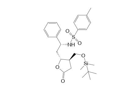 N-[(R*)-{2-[(2R*,3R*)-3-(tert-Butyldimethylsilyloxymethyl)-5-oxotetrahydrofuram-2-yl]-1-phenylethyl}-4-methylbenzenesulfonamide