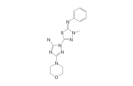 2-(5-AMINO-3-MORPHOLINO-1H-1,2,4-TRIAZOL-1-YL)-5-PHENYLAMINO4,5-DIHYDRO-4-METHYL-1,3,4-THIADIAZOLE
