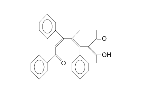 3-Acetyl-5-methyl-8-oxo-4,6,8-triphenyl-cis-2,trans-4,cis-6-octatrien-2-ol