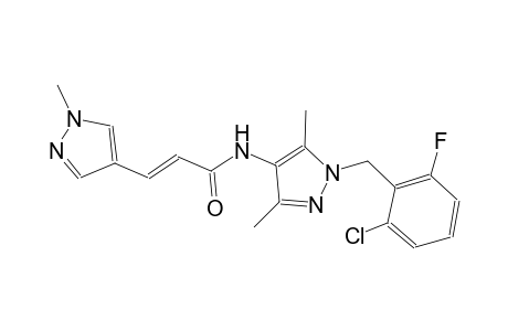 (2E)-N-[1-(2-chloro-6-fluorobenzyl)-3,5-dimethyl-1H-pyrazol-4-yl]-3-(1-methyl-1H-pyrazol-4-yl)-2-propenamide