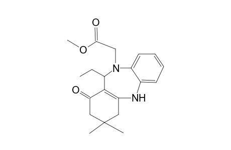 1H-Dibenzo[b,e][1,4]diazepine-10-acetic acid, 11-ethyl-2,3,4,5,10,11-hexahydro-3,3-dimethyl-1-oxo-, methyl ester