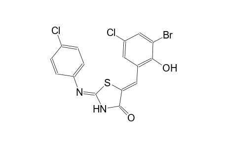 (2Z,5Z)-5-(3-bromo-5-chloro-2-hydroxybenzylidene)-2-[(4-chlorophenyl)imino]-1,3-thiazolidin-4-one