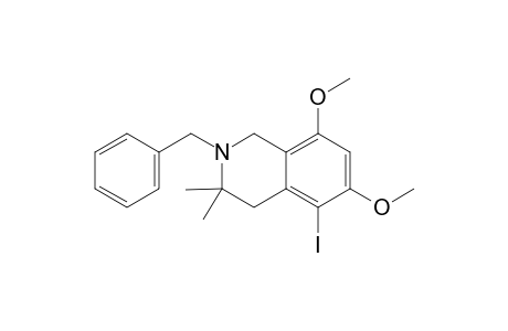 N-Benzyl-5-iodo-3,3-dimethyl 6,8-dimethoxy-1,2,3,4-tetrahydroisoquinoline