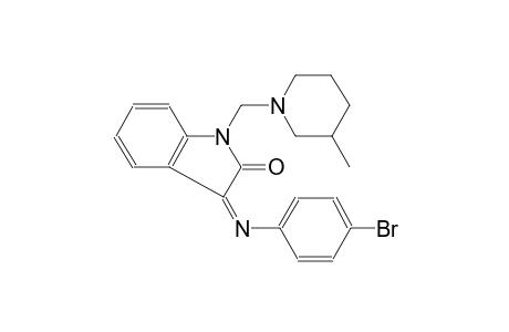 (3Z)-3-[(4-Bromophenyl)imino]-1-[(3-methyl-1-piperidinyl)methyl]-1,3-dihydro-2H-indol-2-one