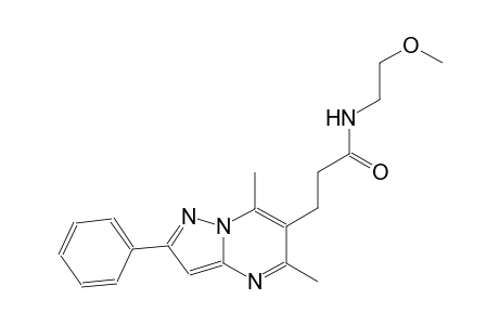 pyrazolo[1,5-a]pyrimidine-6-propanamide, N-(2-methoxyethyl)-5,7-dimethyl-2-phenyl-